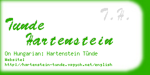 tunde hartenstein business card