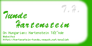 tunde hartenstein business card